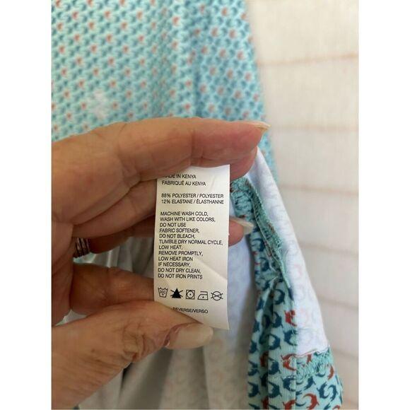 Izod Golf XXL Polo Shirt Geometric Dolphin Print Blue Red Short Sleeve - Picture 8 of 8